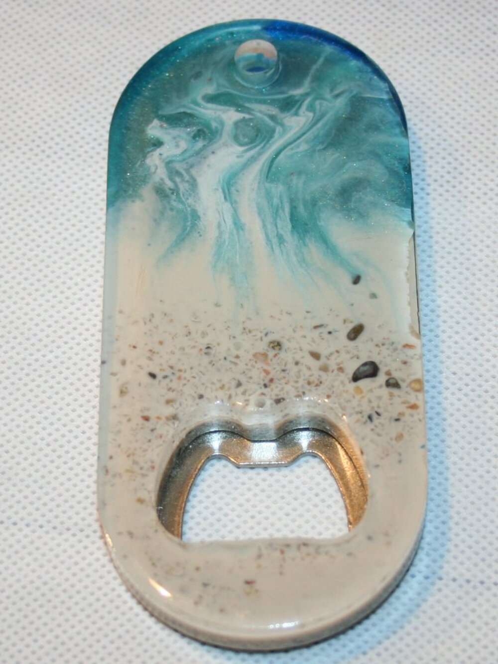 Beach Ocean Waves Resin Bottle Opener Fridge Magnet Bar Accessories Beer Sand